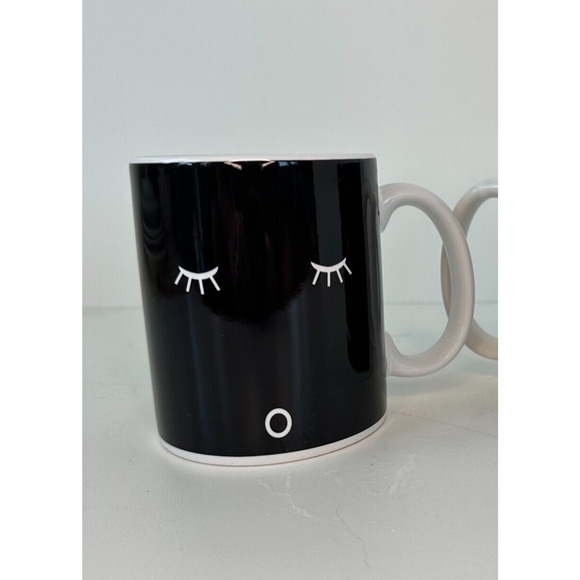 Ipow Color Changing Coffee Mug Sleepy Face to Awake Face Heat Activated - Picture 3 of 5
